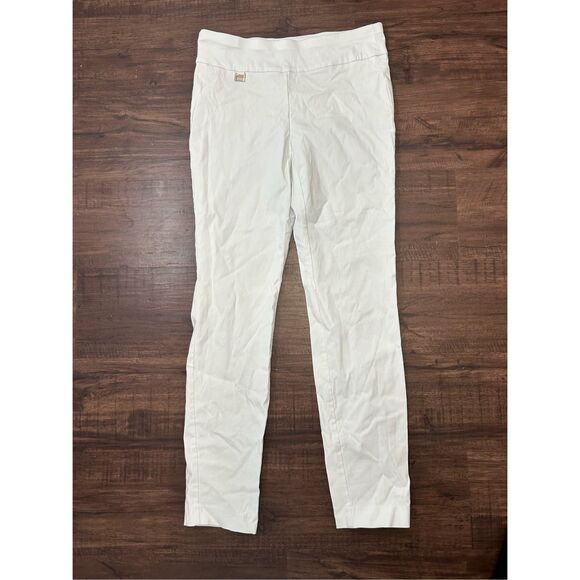 Alfani White Tummy-Control Pull-On Skinny Pants, Sz 6, MP $50 - Picture 1 of 5